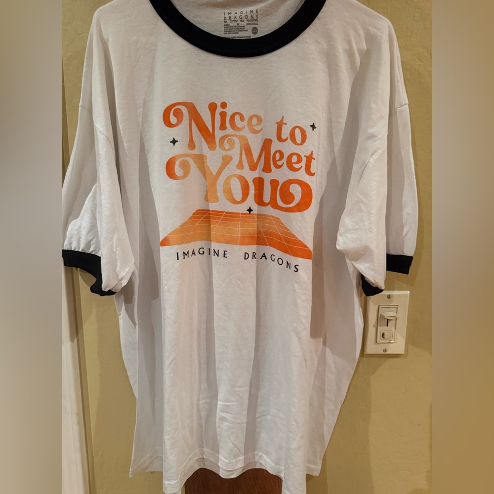 Imagine Dragons “Nice to Meet You” Ringer T-Shirt – Size XXL